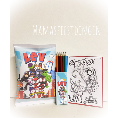 Setje chips & kleuren Spidey en zijn geweldige vriendjes 