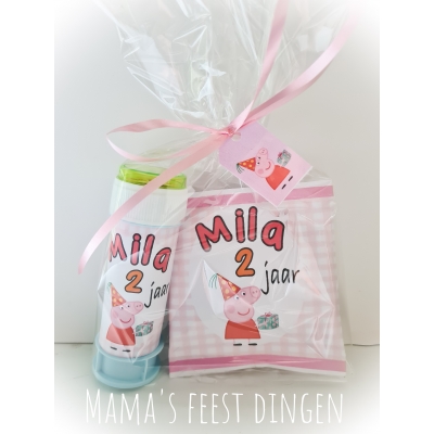 Peppa pig set bellenblaas en rozijntjes 