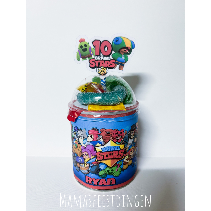 Pringles met snoepdeksel brawlstars