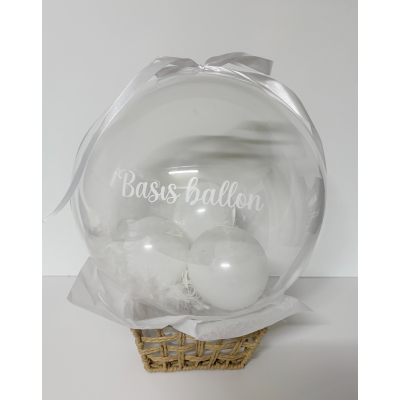 Basis ballon op open draadmand
