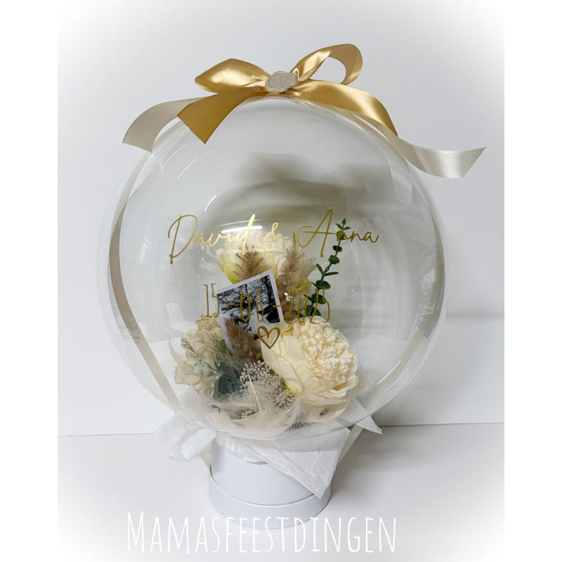  Bruiloft ballon crème met polaroid 