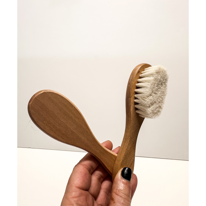 Houten baby borstel met naam 