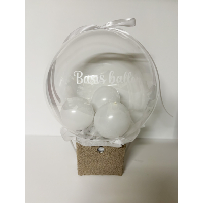  Basis ballon op teddy box met label 