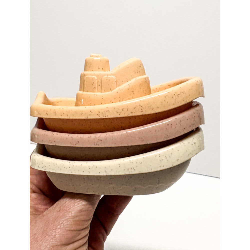 Set van 3 bootjes rose , geel en wit 