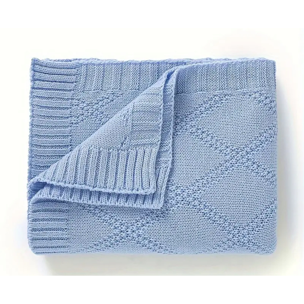 Wieg deken / omslagdoek blauw 