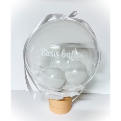 Basisballon op zalm hoedendoosje 