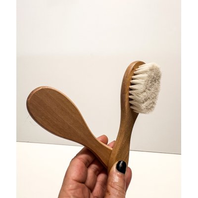 Houten baby borstel met naam 