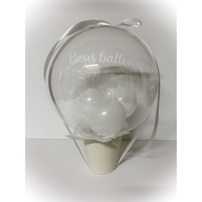 Basis ballon  op crème metalen vaas 