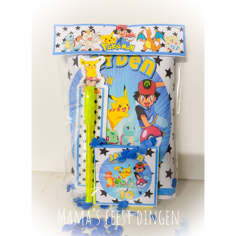 Chips set met pen en notitieblokje Pokemon 