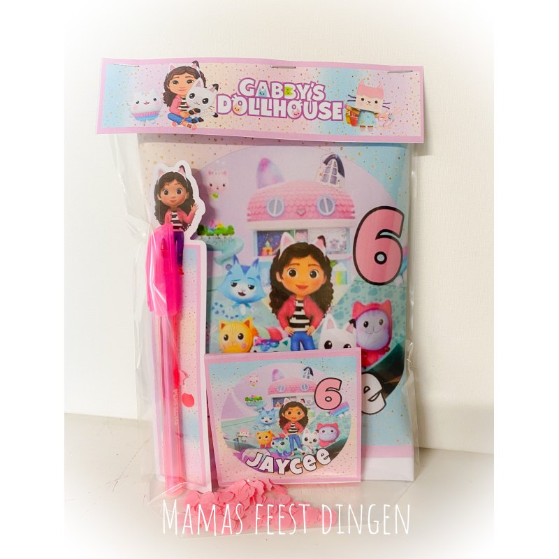 Chips set met pen en notitie blokje Gabby’s dollhouse 