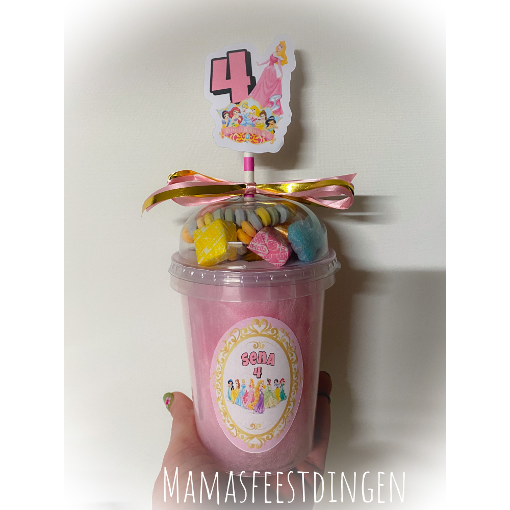 Suikerspin met snoepdeksel  Prinses 