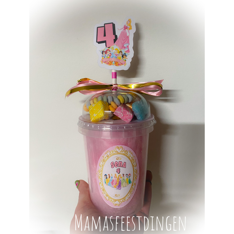 Suikerspin met snoepdeksel  Prinses 