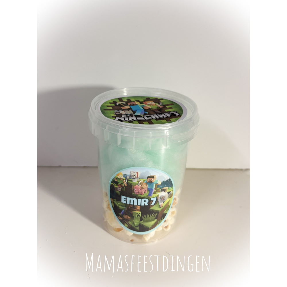 Suikerspin & popcorn Minecraft 