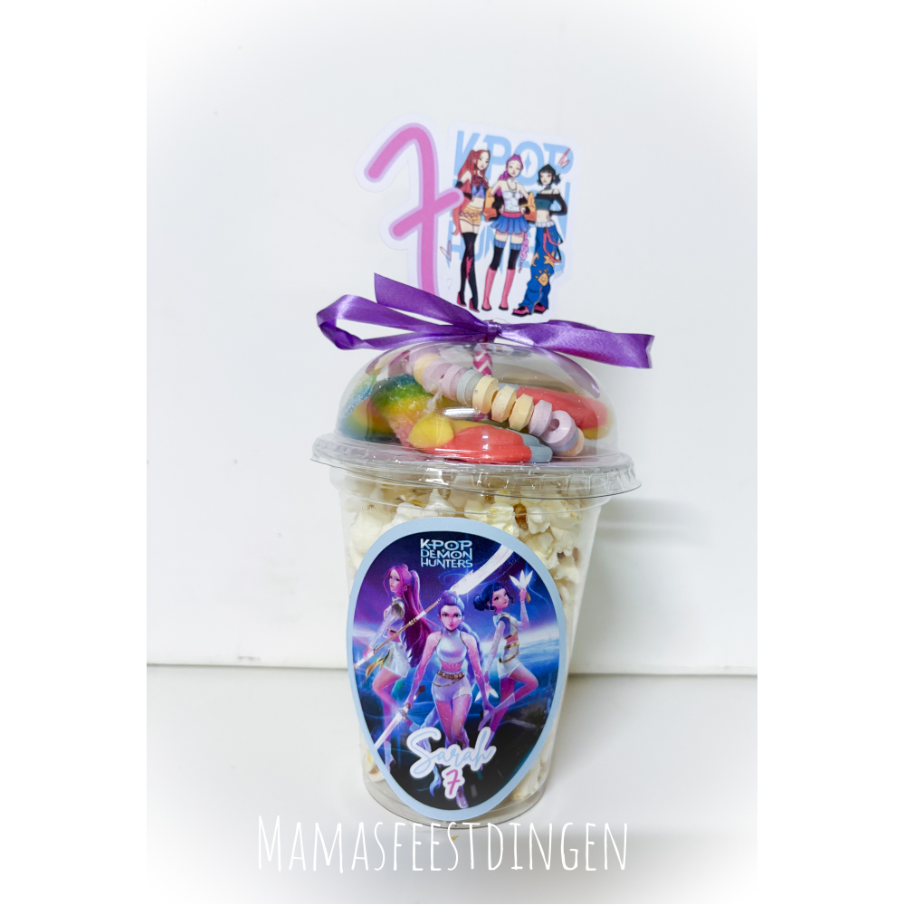 Popcorn en snoepbeker XL  K-pop demonhunters 