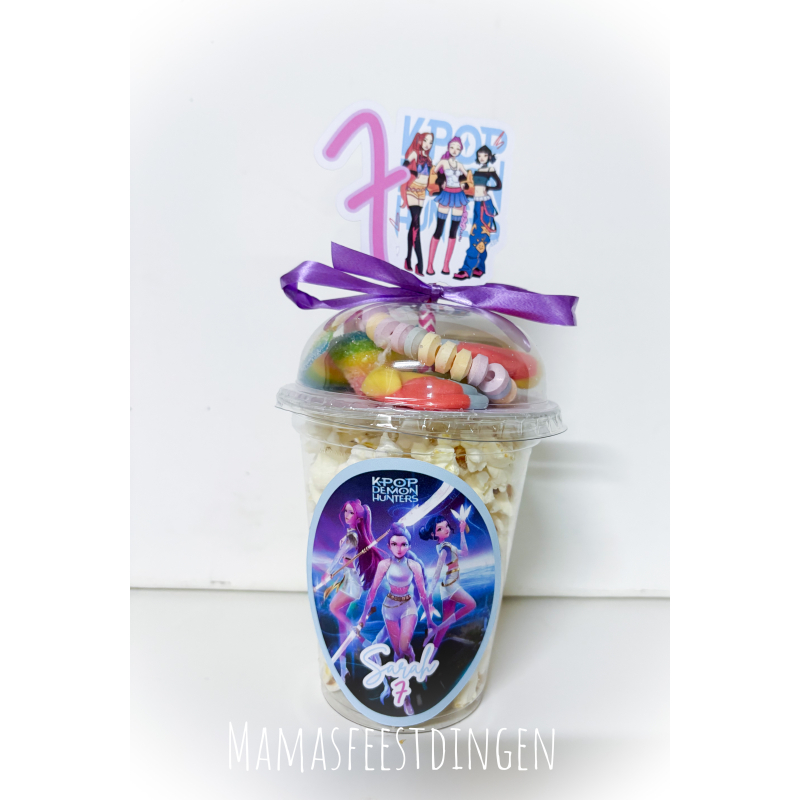 Popcorn en snoepbeker XL  K-pop demonhunters 