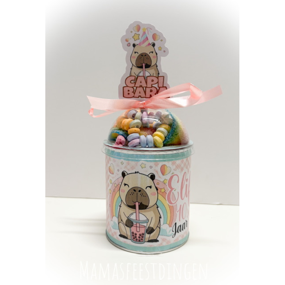 Pringels met snoepdeksel Capibara 