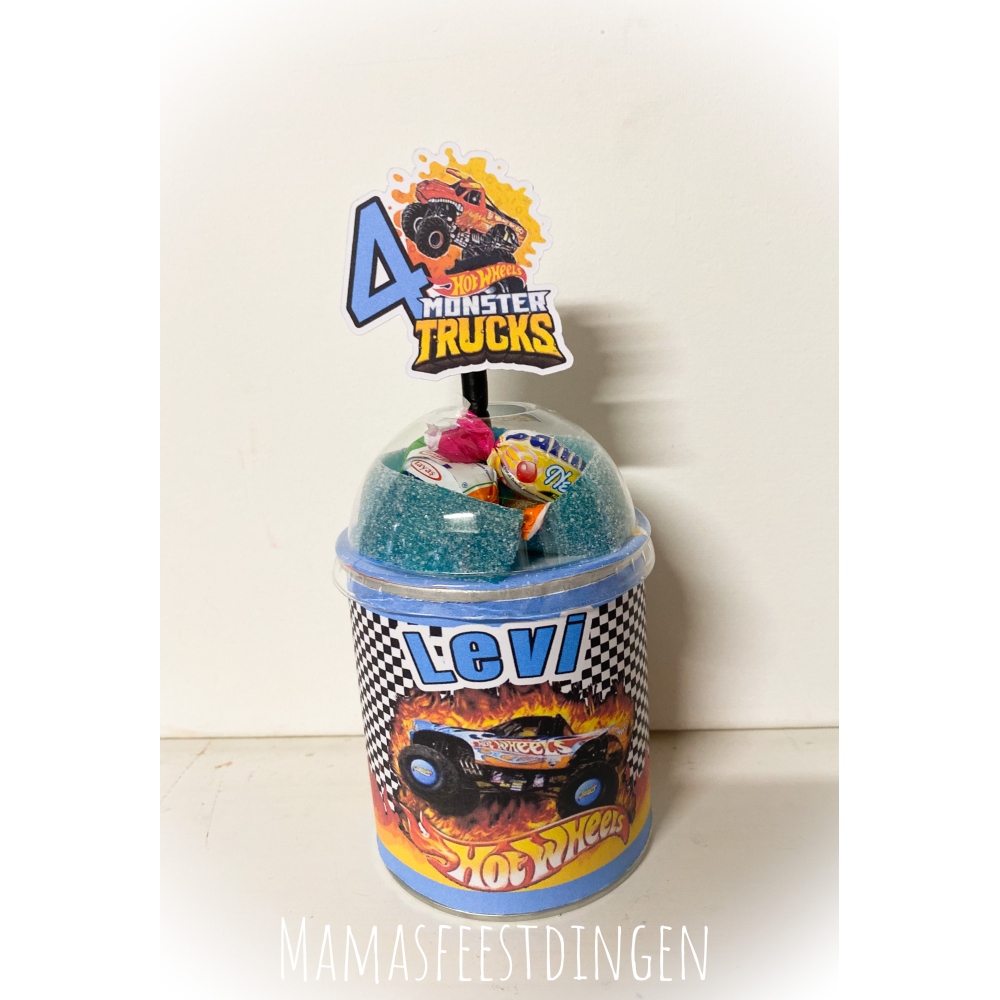 Pringles met snoepdeksel hotweels 