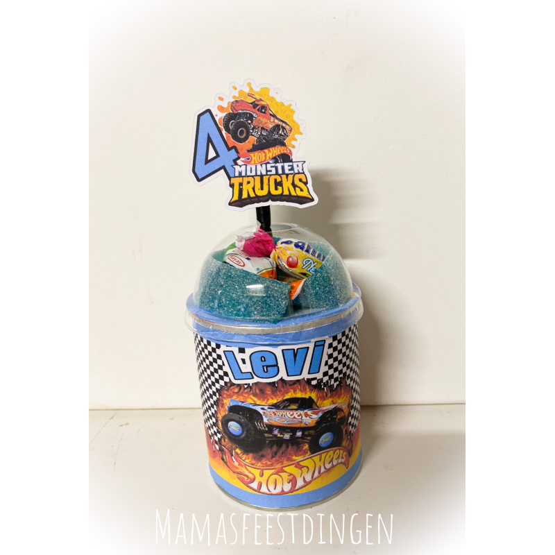 Pringles met snoepdeksel hotweels 