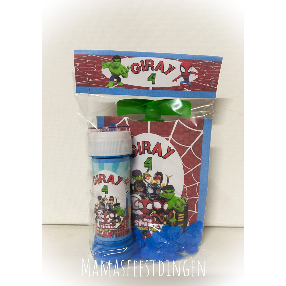 Knijpfruit & bellenblaas Spidey 