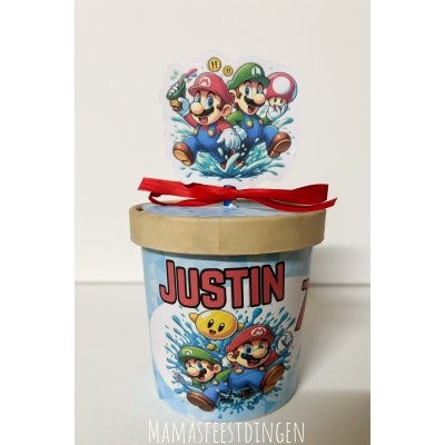Partycup Mario met snoep vulling Partycup Mario met snoep vulling