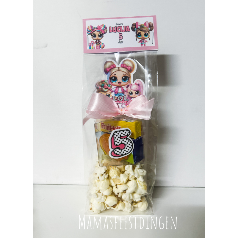 Snoepdoosje met popcorn Lol suprise