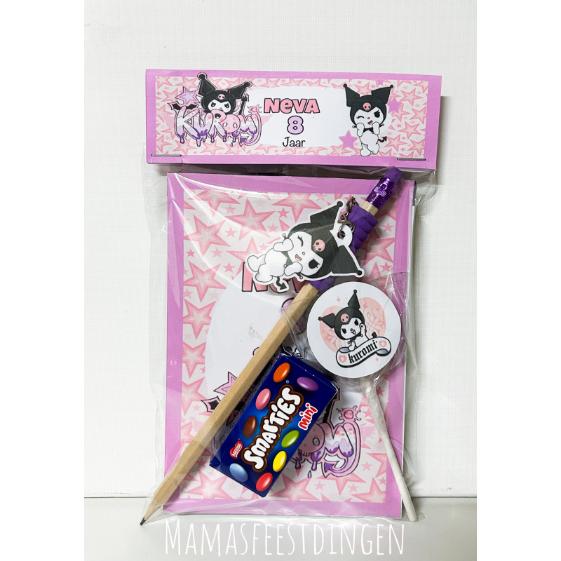 Notieboekje potlood en snoepjes kuromi 