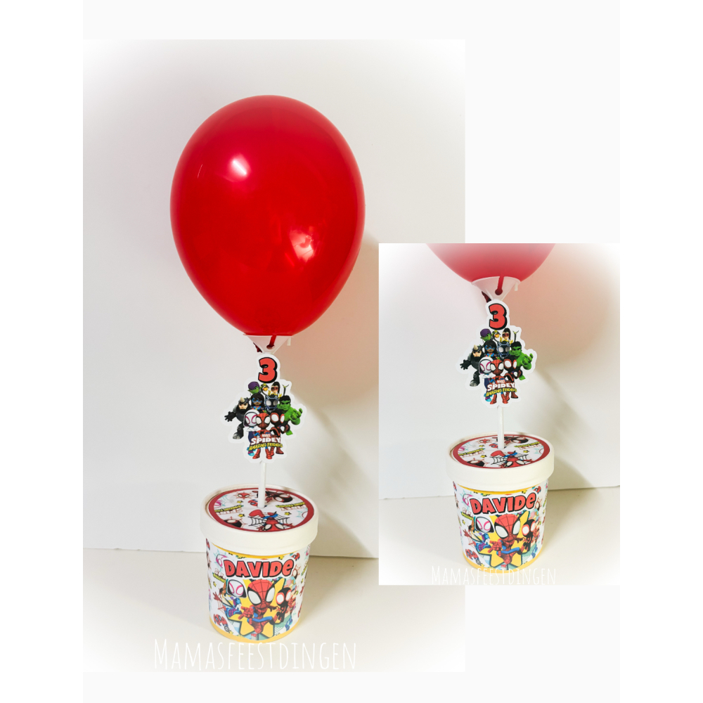 Partycup met ballon Spidey  ( zelf vullen ) 