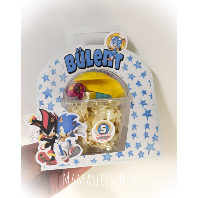 Popcorn & snoep koffer sonic Popcorn & snoep koffer sonic