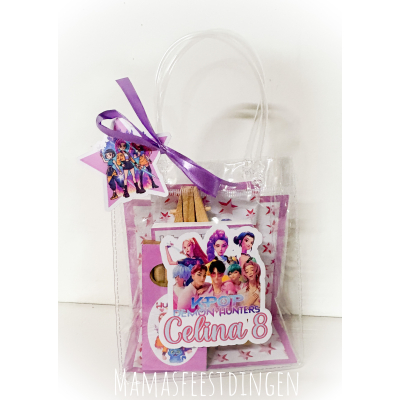 Herbruikbaar tasje  met kleursetje Kpop demonhunters 