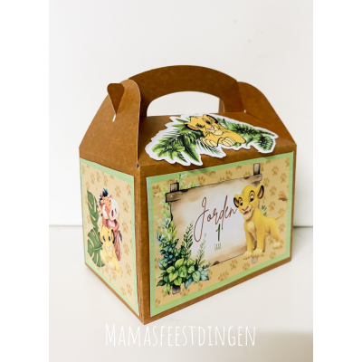 Traktatie box zelf vullen Simba ( lionking) 