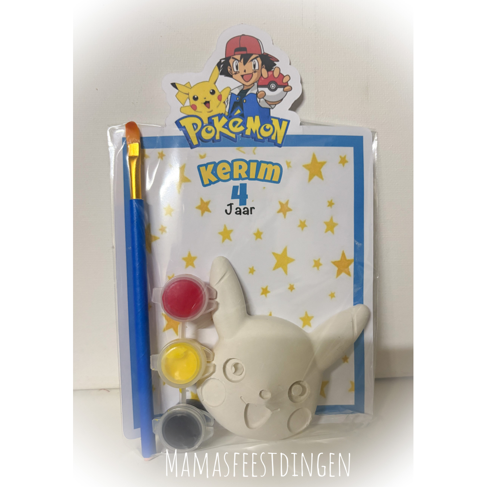 Gipsfiguurtje schilderen Pokemon 