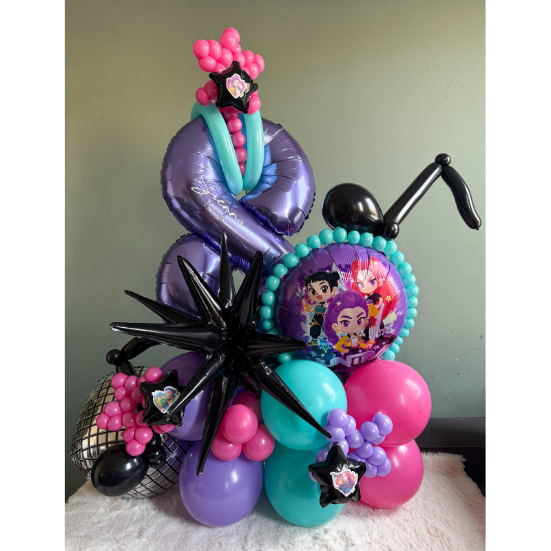 Premium ballonnen bouquet  kpop demon hunters 