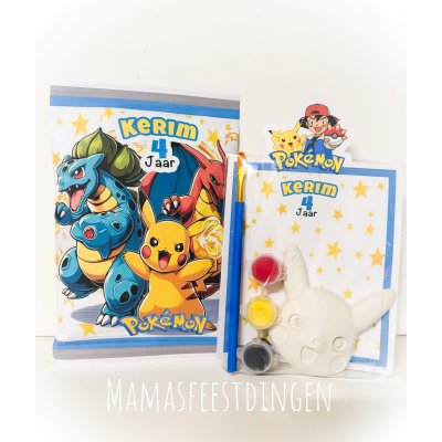 Chips & schildersetje Pokemon 