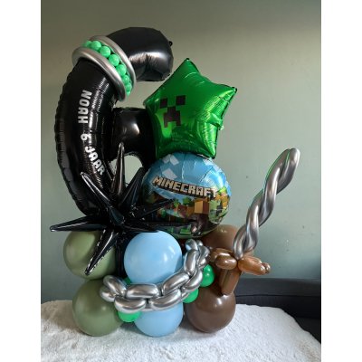 Premium ballonnen bouquet Minecraft