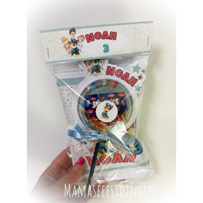 Mini traktatie bol en zakje chips set paw Patrol Mini traktatie bol en zakje chips set paw Patrol