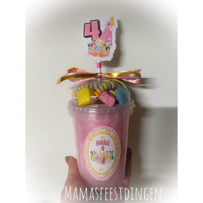 Suikerspin met snoepdeksel  Prinses 