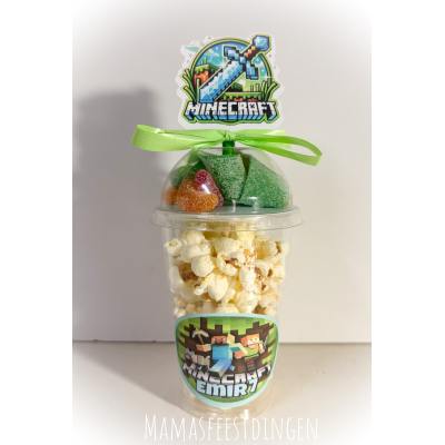 Popcorn &snoep beker Minecraft Popcorn &snoep beker Minecraft