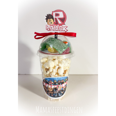 Popcorn & snoep beker. Roblox 